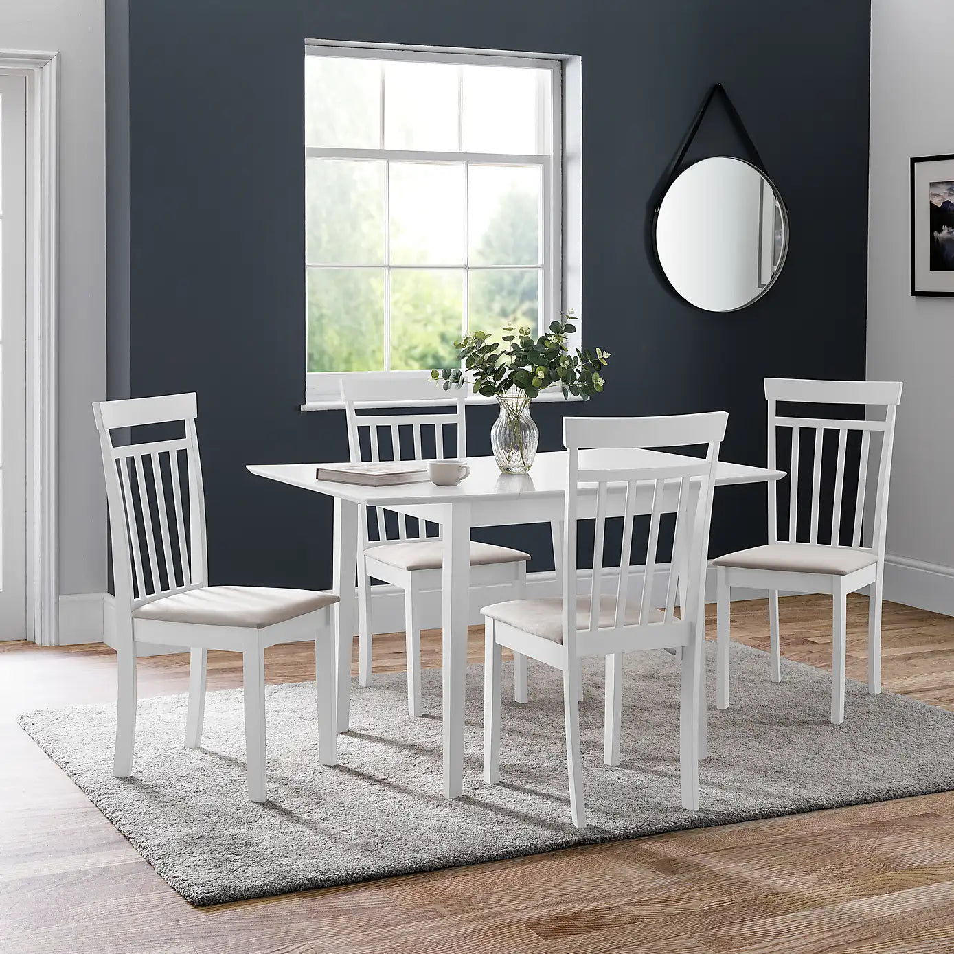 Rufford White Extending Dining Table