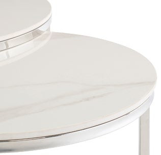 Hanson Italy White Round Coffee Table Set