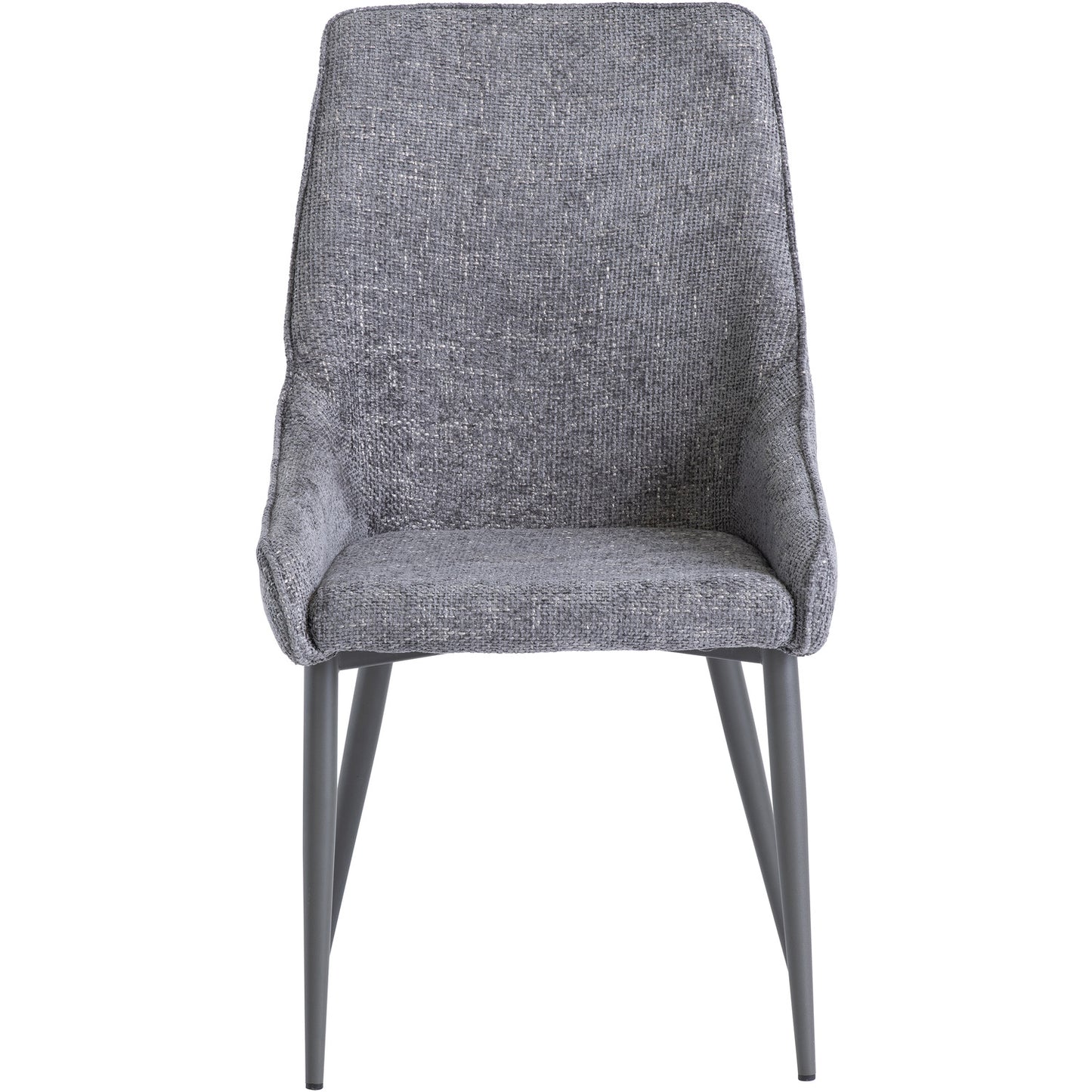 Jemma Textured Fabric Dining Chair - Graphite with Grey Leg