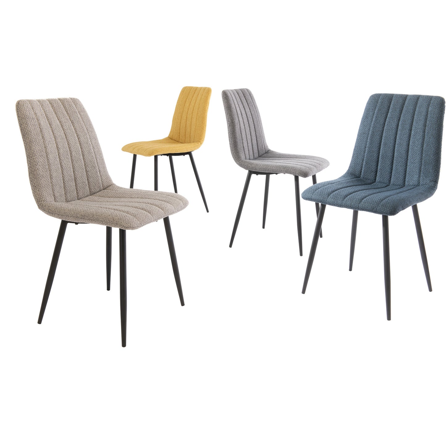 Lara Weave Silver Fabric Dining Chair