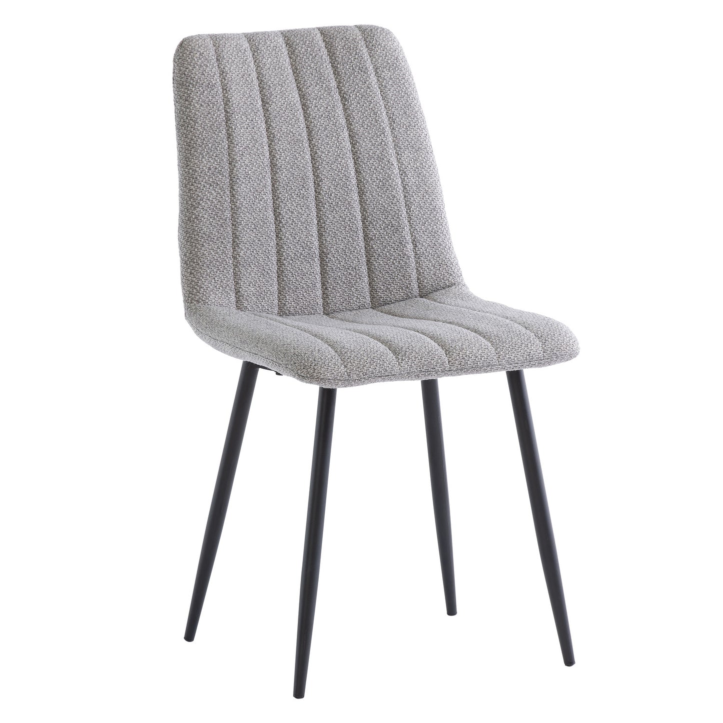 Lara Weave Silver Fabric Dining Chair