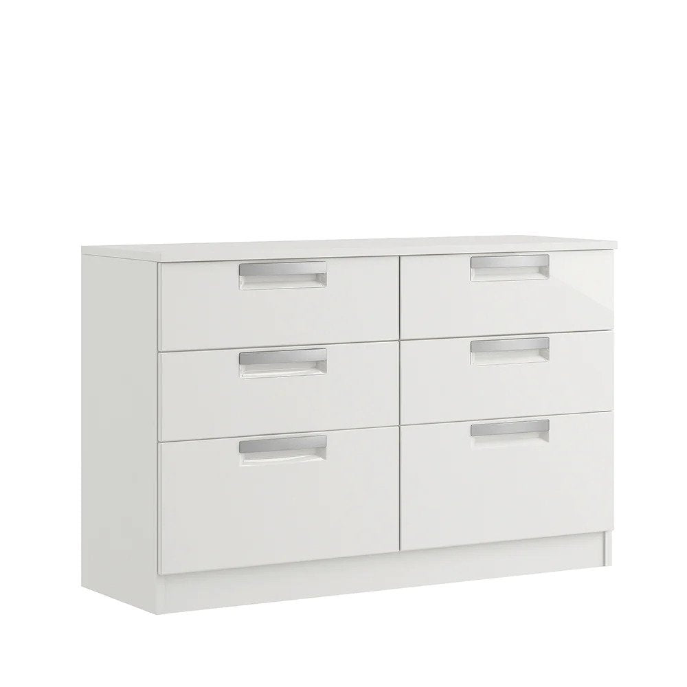 Milan 6 Drawer Twin Chest (Inc Two Deep Drawers)
