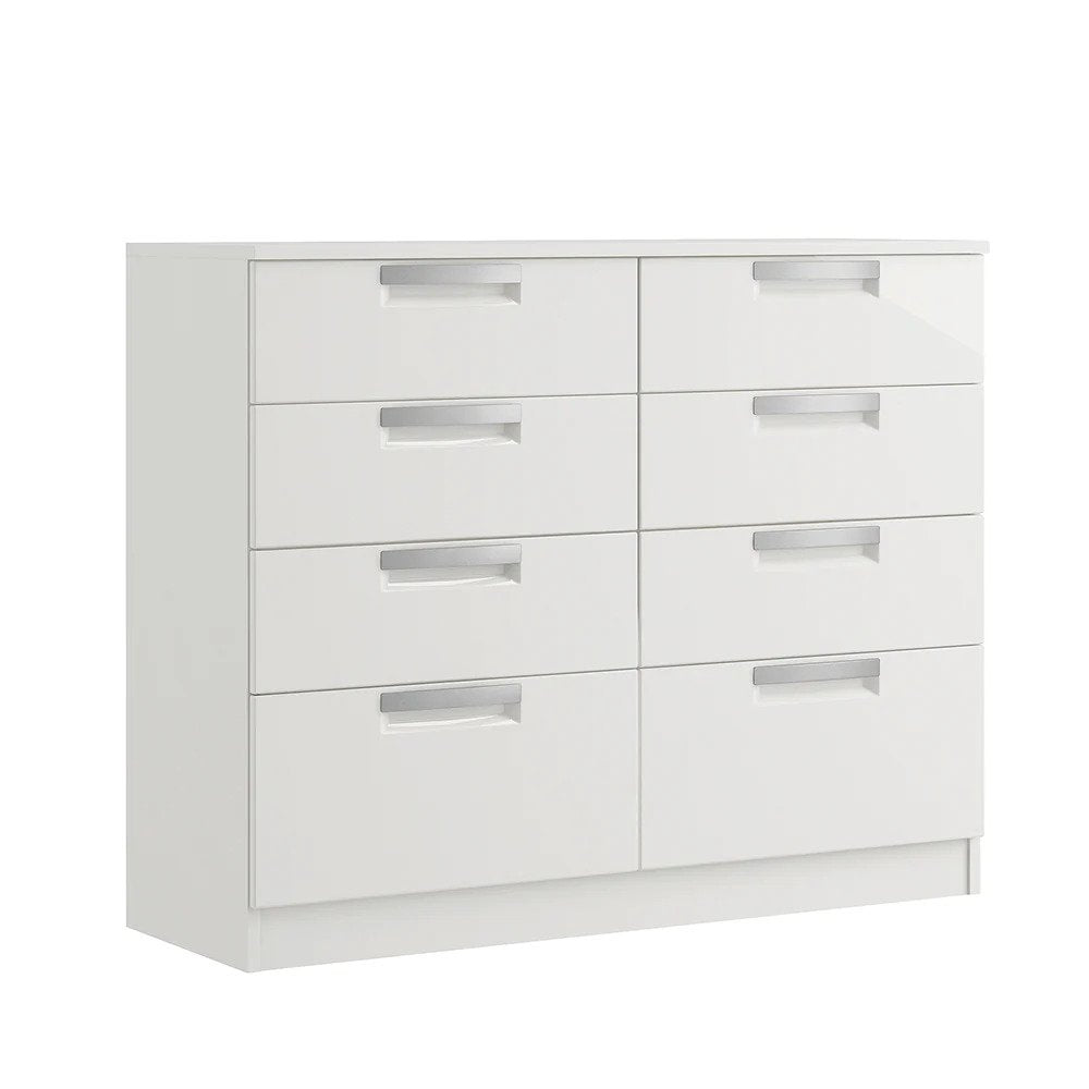 Milan 8 Drawer Twin Chest (Inc Two Deep Drawers)