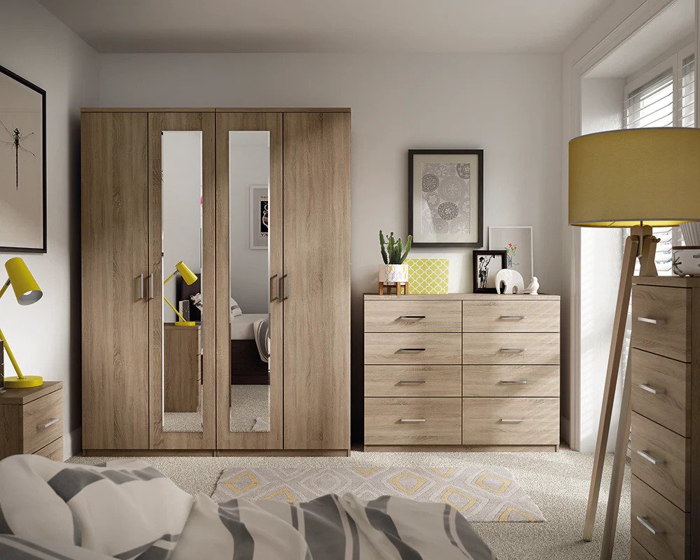 Madeira 6 Drawer Twin Chest (Inc Two Deep Drawers)