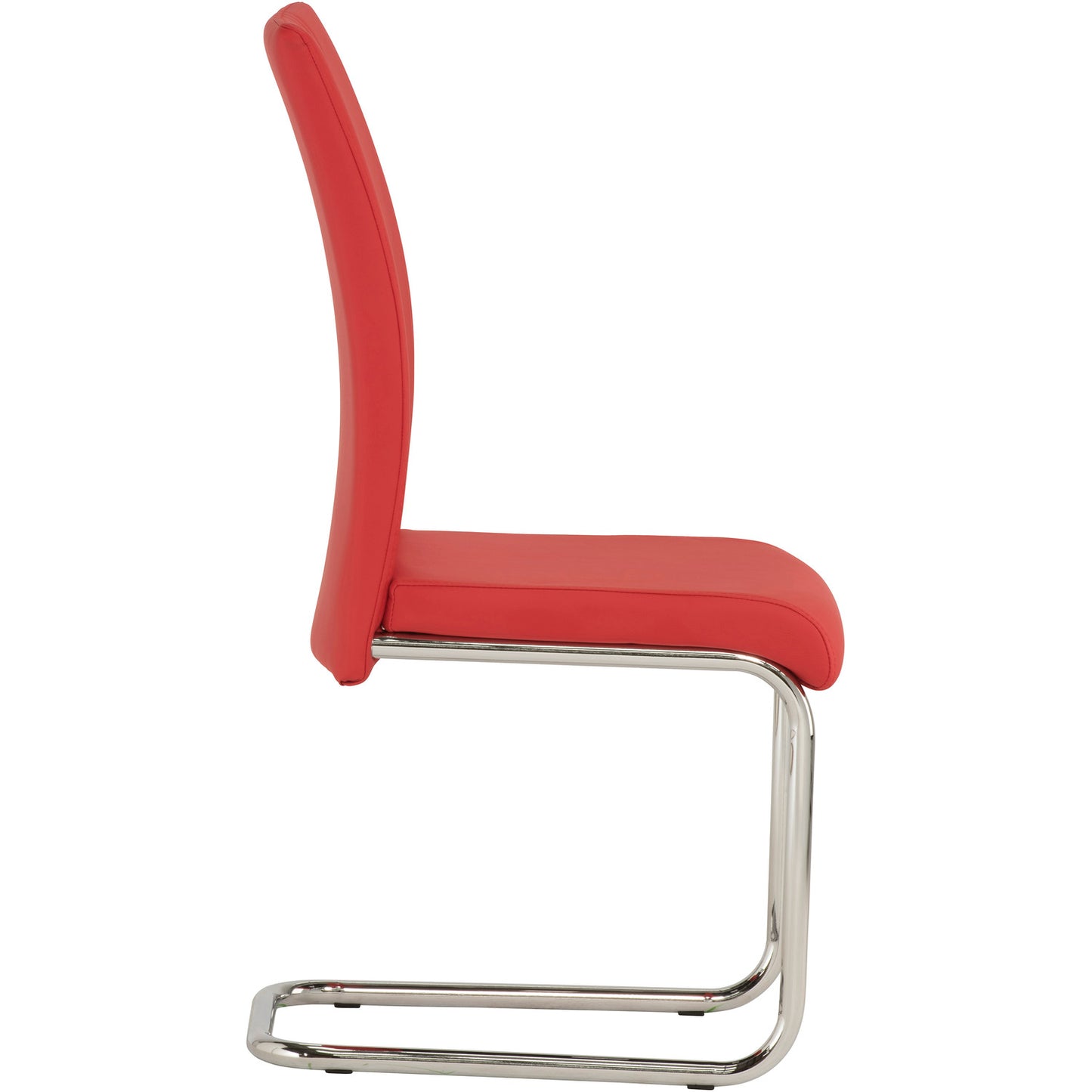 Monaco Cantilever Leather Chair Pillar Red