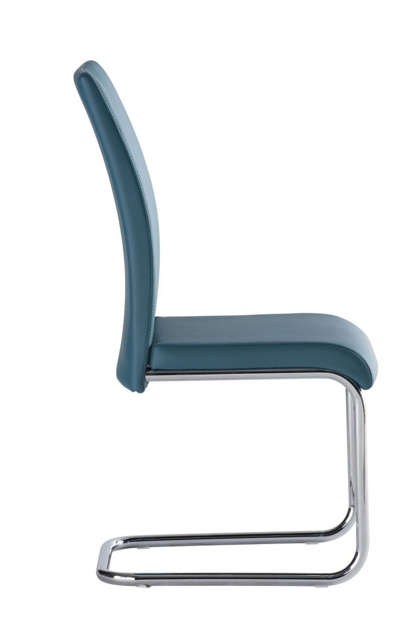 Monaco Cantilever Leather Chair Teal
