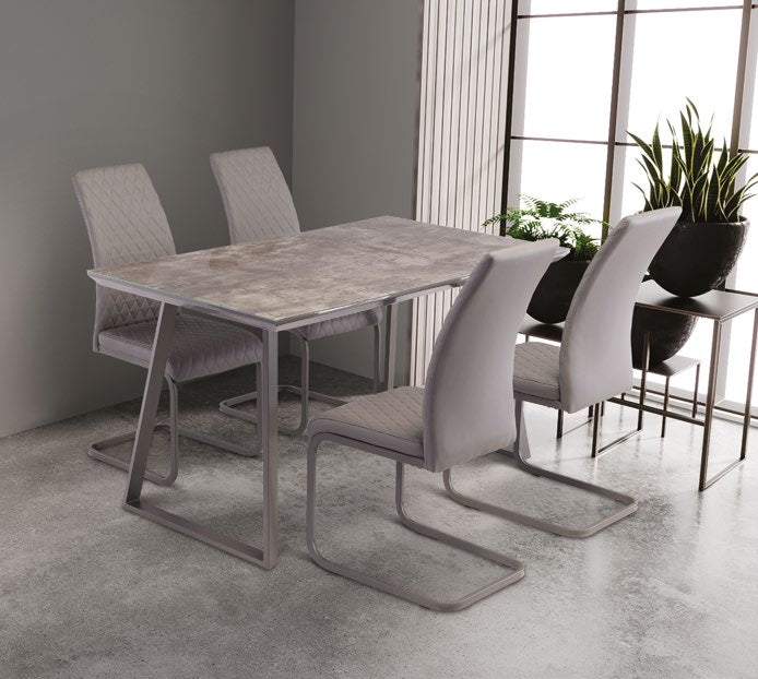 Paris Grey Cement Grey Leg 1.4m Dining Table