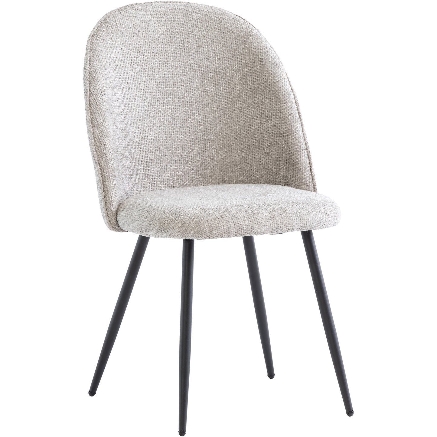 Ramona Textured Fabric Dining Chair Silver