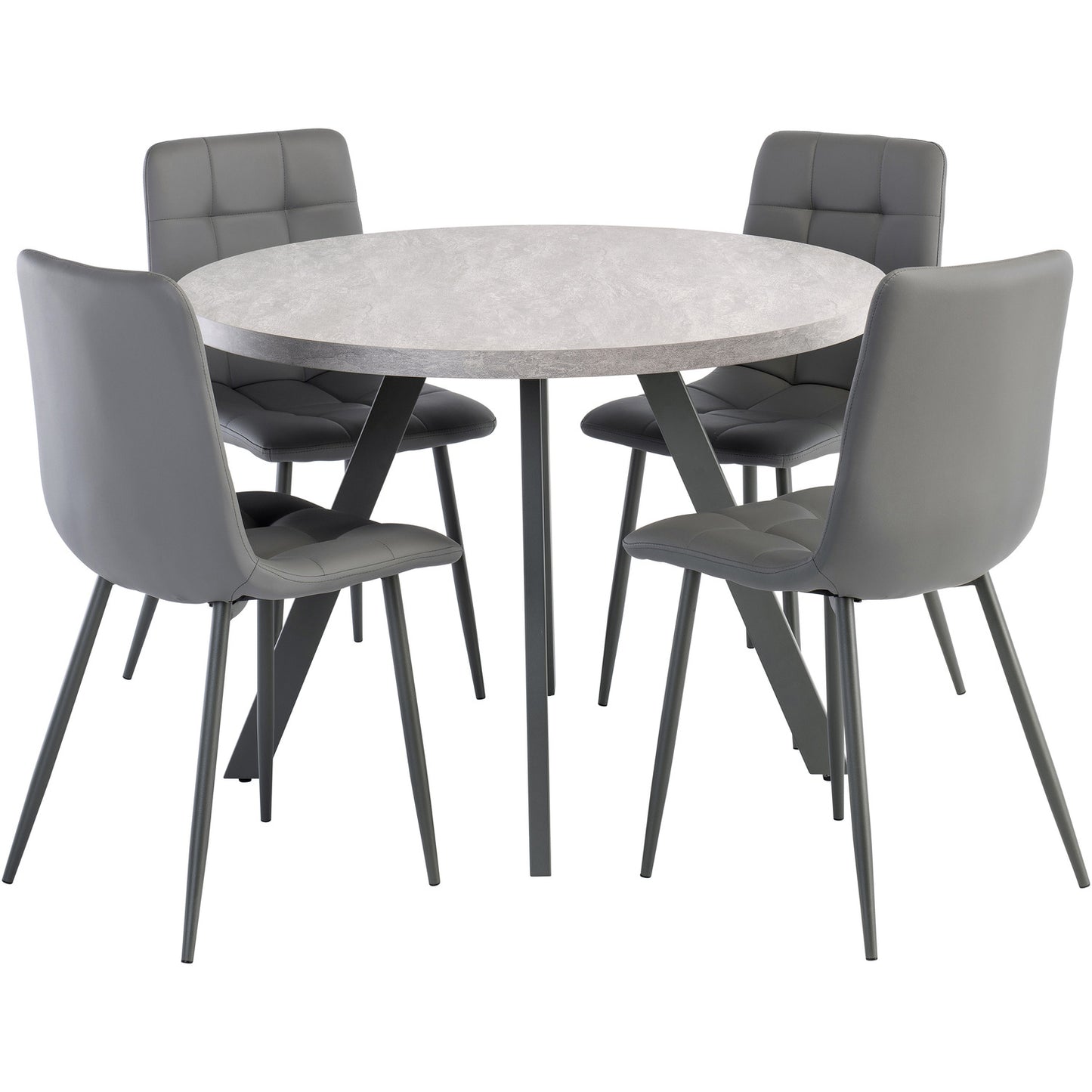 Virgo PU Dining Chair Grey