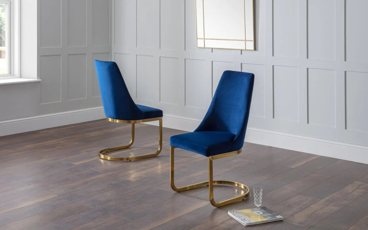Vittoria Cantilever Dining Chair Blue