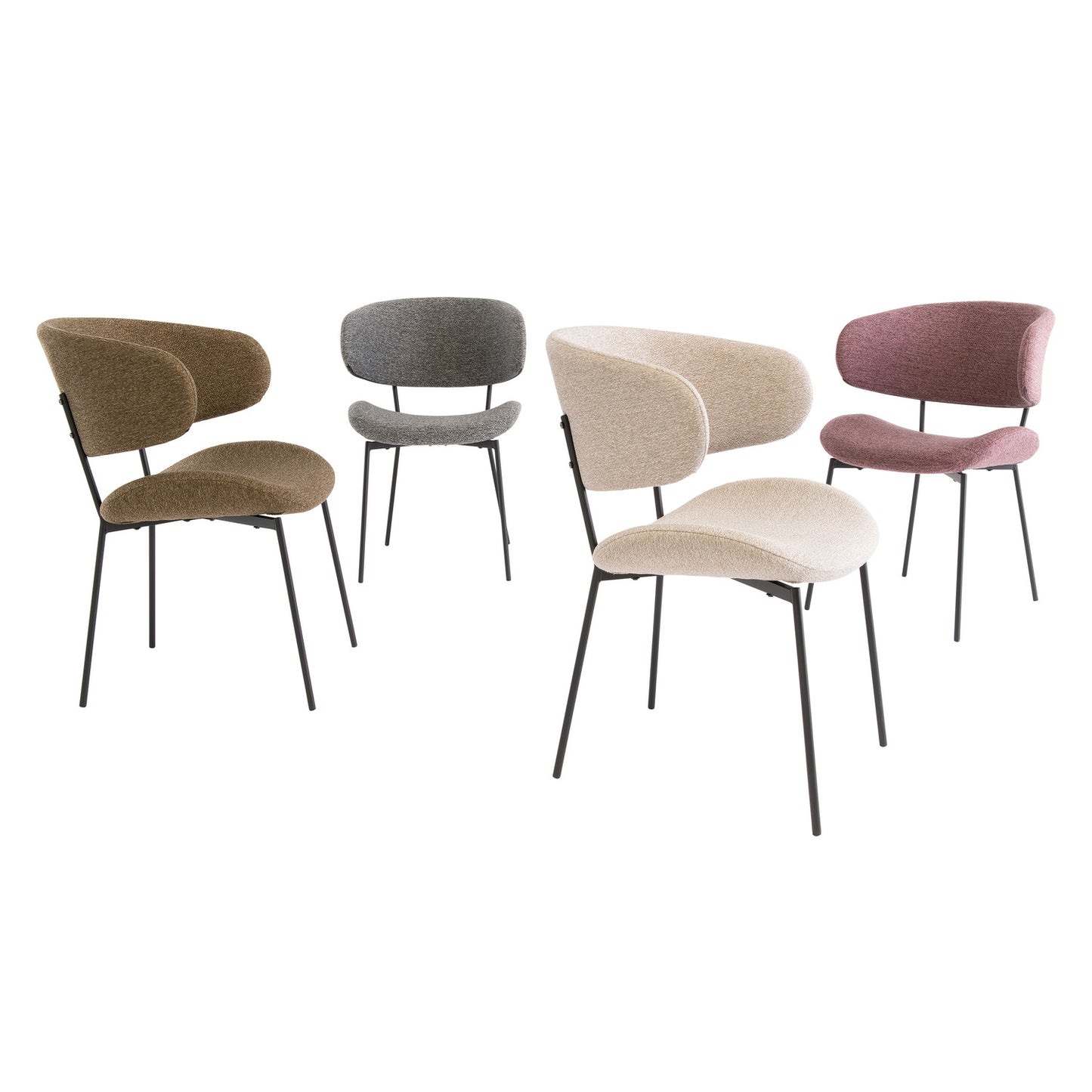 Willow Fabric Chair Dark Grey