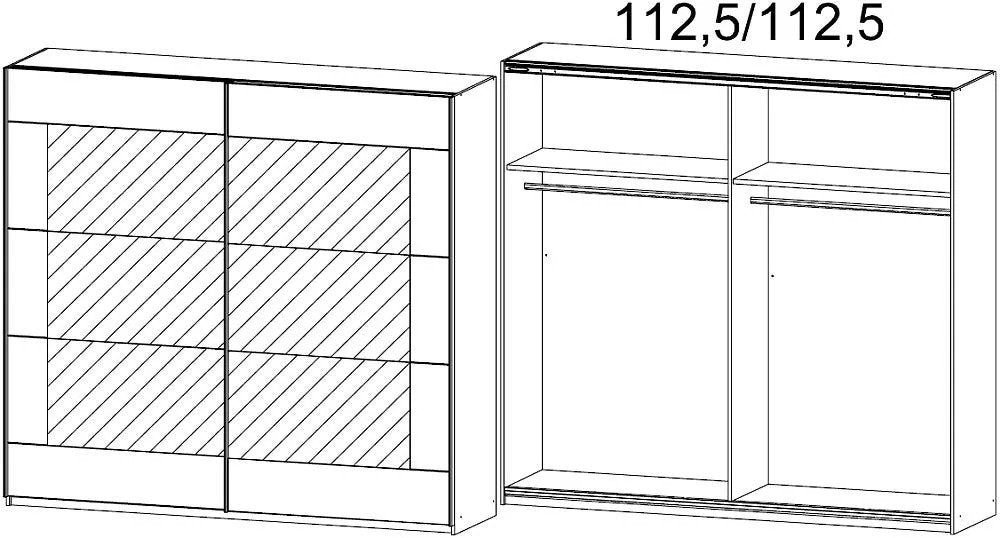 Alegro Sanremo Oak 2 Door Sliding Wardrobe with Mirror