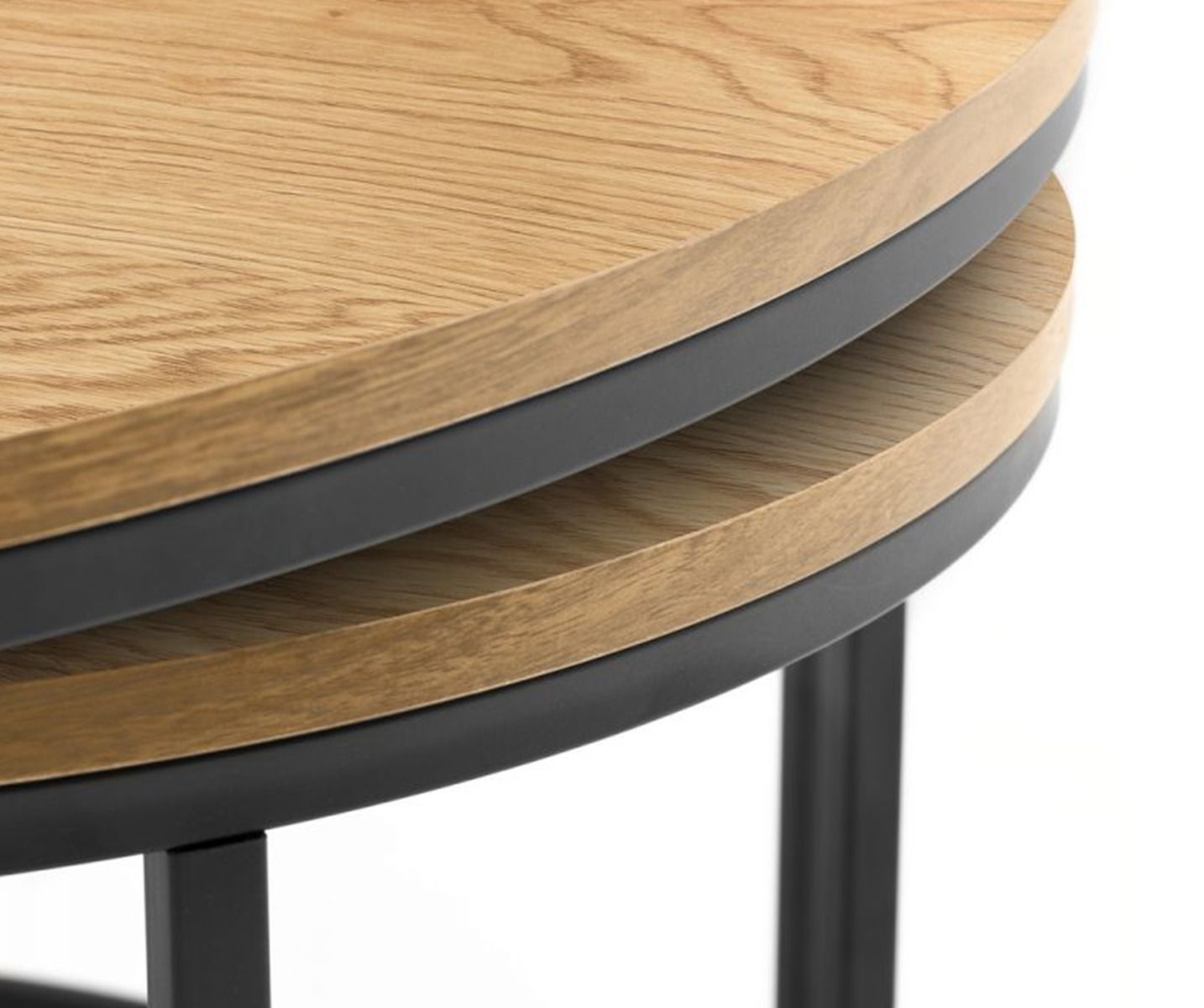 Bellini Oak Round Nest Coffee Tables in Oak