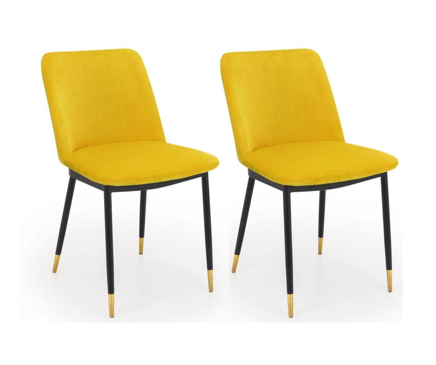 Holland 1.2m Round Pedestal Dining Table with 4 Delaunay Mustard Chairs