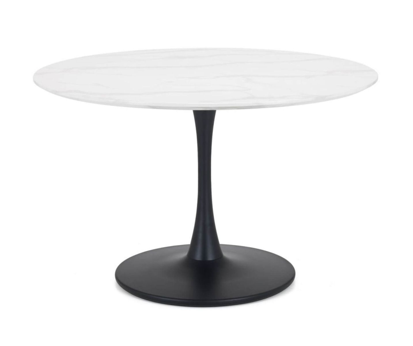Holland 1.2m Round Pedestal Dining Table with 4 Delaunay Mustard Chairs