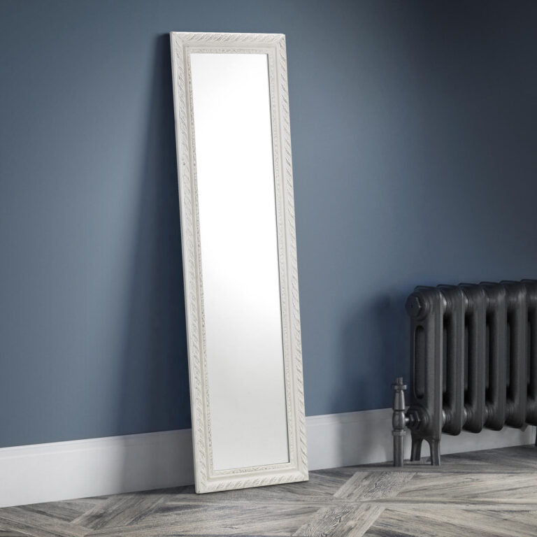 Allegro White Finish Mirror