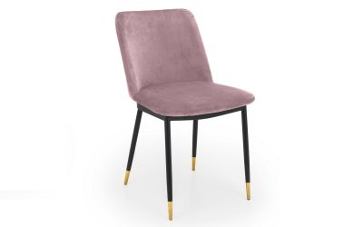 Holland 1.2m Round Pedestal Dining Table with 4 Delaunay Dusty Pink Chairs