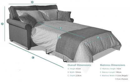 Prague 2 Seater Sofa Bed
