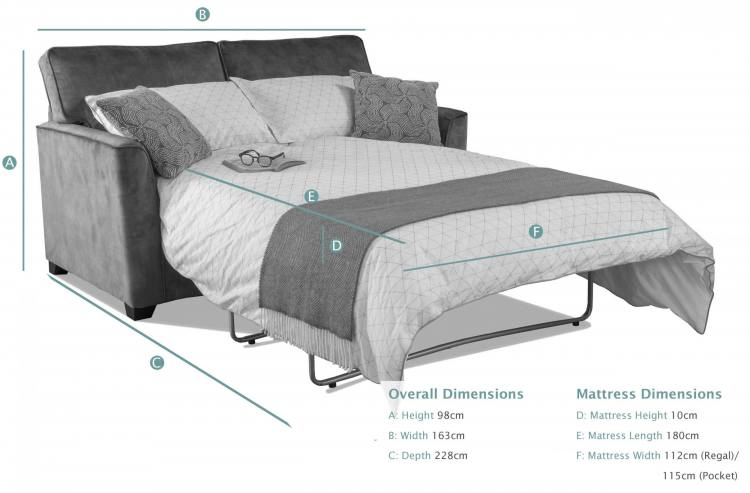 Rome 2 Seater Sofa Bed