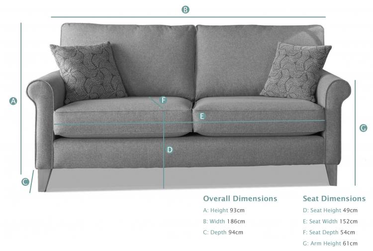 Prague 3 Seater Sofa Bed