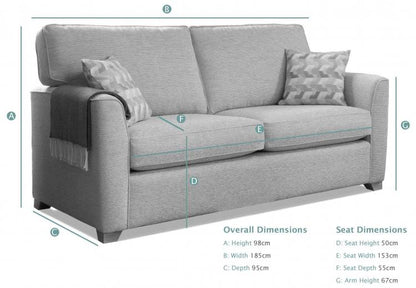 Rome 3 Seater Sofa Bed