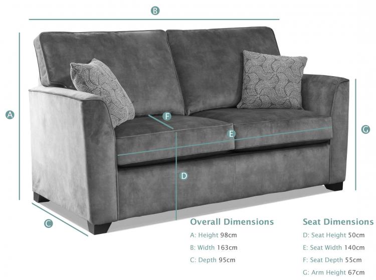 Rome 2 Seater Sofa Bed