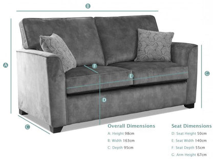Rome 2 Seater Sofa Bed