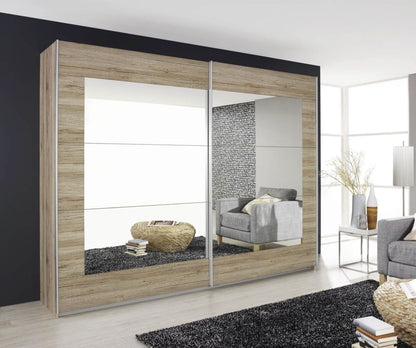 Alegro Sanremo Oak 2 Door Sliding Wardrobe with Mirror