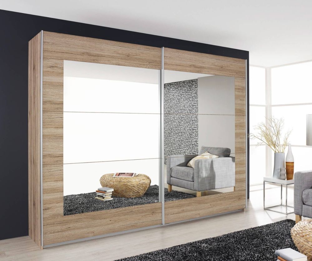 Alegro Sonoma Oak 2 Sliding Mirror Door Wardrobe