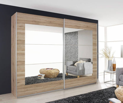 Alegro Sonoma Oak 2 Sliding Mirror Door Wardrobe