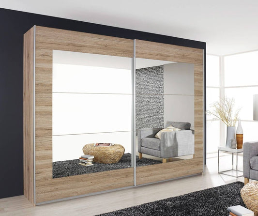Alegro Sonoma Oak 2 Sliding Mirror Door Wardrobe