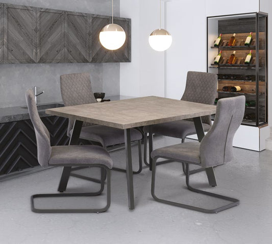 Amalfi Concrete Look Grey Leg 1.2m Dining Table