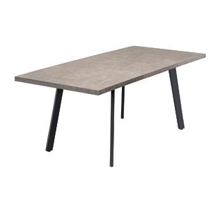 Amalfi Concrete Look Grey Leg 1.6m (+0.4m) Extending Dining Table