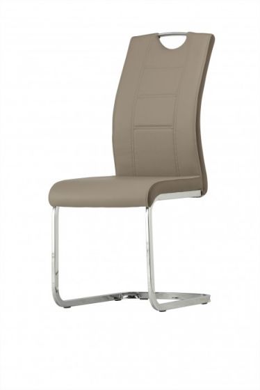 Aspen Latte Faux Leather Dining Chair