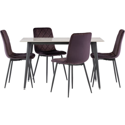 Bella Dining Chair Aubergine Purple
