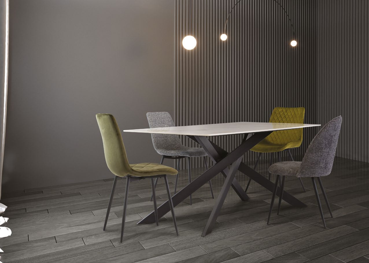 Camilla Kass Gold Black Leg 1.6M Dining Table