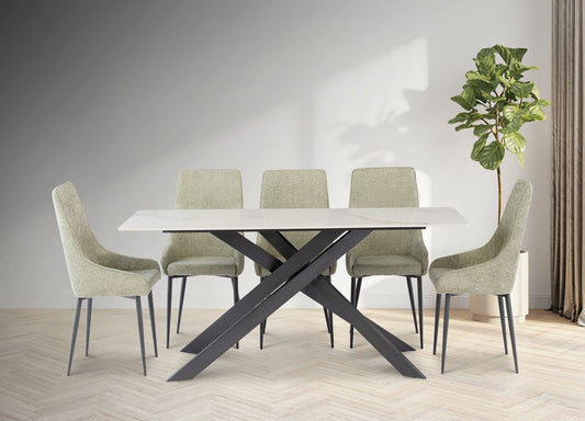 Camilla Kass Gold Black Leg 2M Dining Table