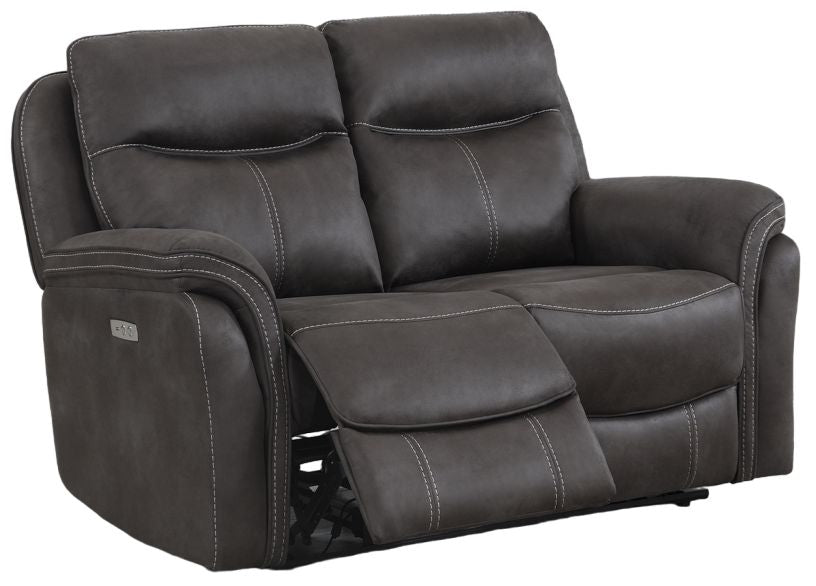 Claremont Grey 2 Seater Recliner Sofa, Velvet Fabric