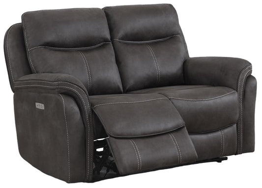 Claremont Grey 2 Seater Recliner Sofa, Velvet Fabric