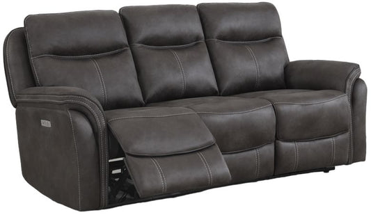 Claremont Grey 3 Seater Recliner Sofa, Velvet Fabric