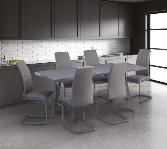 Picasso Dark Grey 1.6M (+0.4M) Extending Dining Table (Straight Leg)