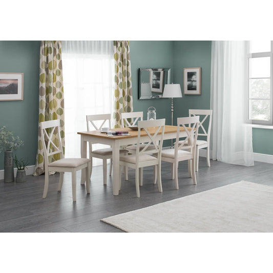Davenport Oak/  White Dining Table and 6 Chairs