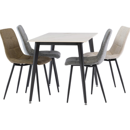 Esme Fabric Dining Chair Neutral Linen