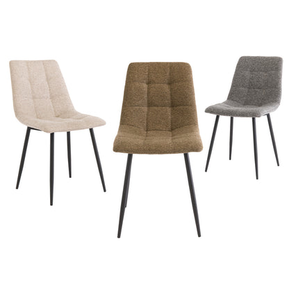 Esme Fabric Dining Chair Neutral Linen