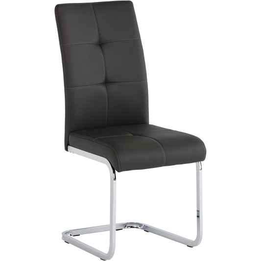 Florence PU Dining Chair Charcoal Grey