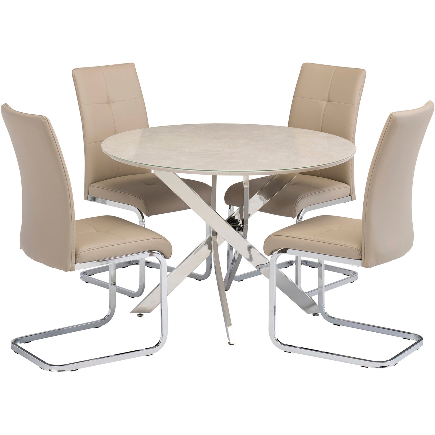 Florence PU Dining Chair Stone
