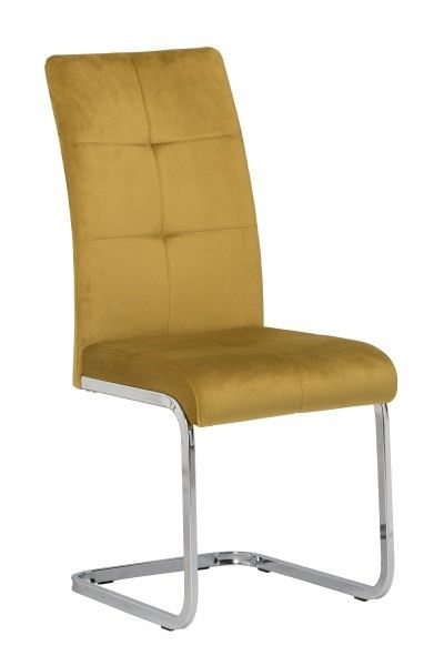 Florence Velvet Dining Chair Mustard