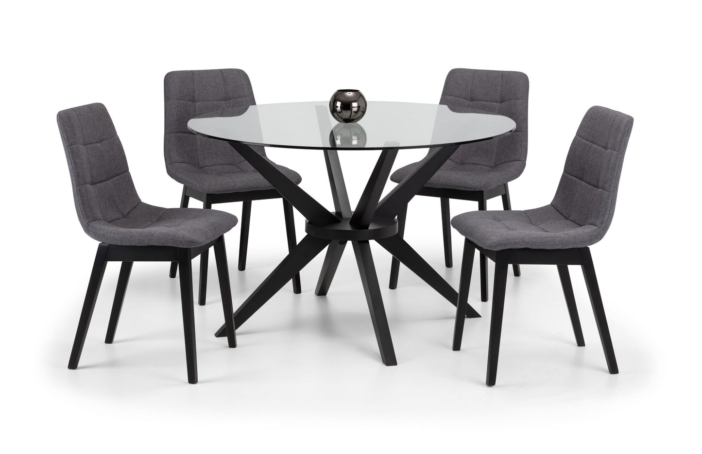 Hayden Panelled Dining Chair Grey Linen
