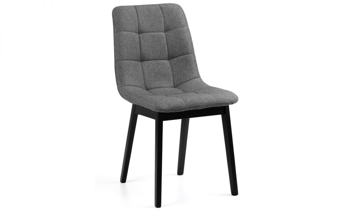 Hayden Panelled Dining Chair Grey Linen
