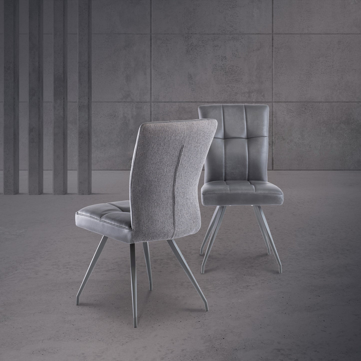 Kabana Faux Leather Grey Chair
